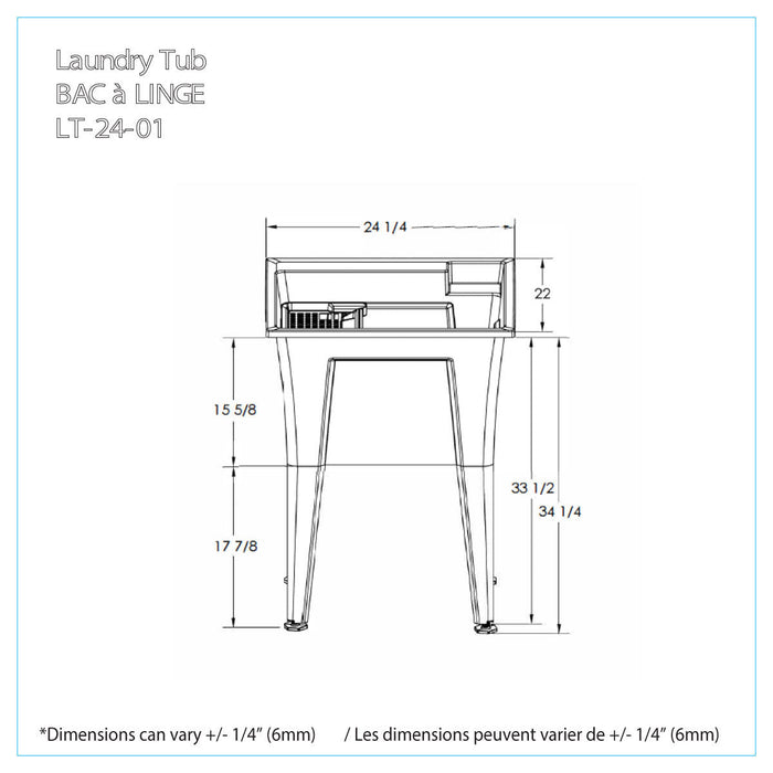 Palary Laundry Tub Accent Cabinet - White