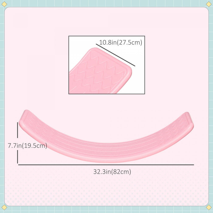Qaba 32.3\" Balance Board, Wobble Board Kids Curvy Rocker Board, Ended Preschool Learning Montessori 