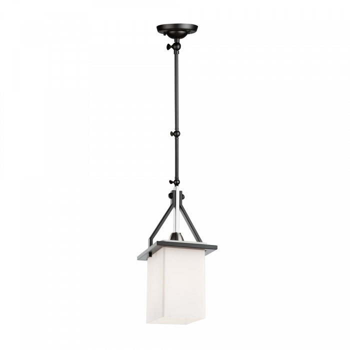 Brydon 1-Light Black Brushed Nickel Rectangular Wall Sconce Pendant