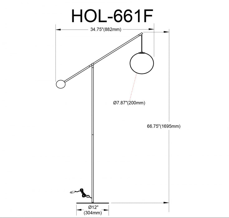 Dainolite Holly 1 Light Floor Lamp 66\" H Aged Brass Opal White Glass
