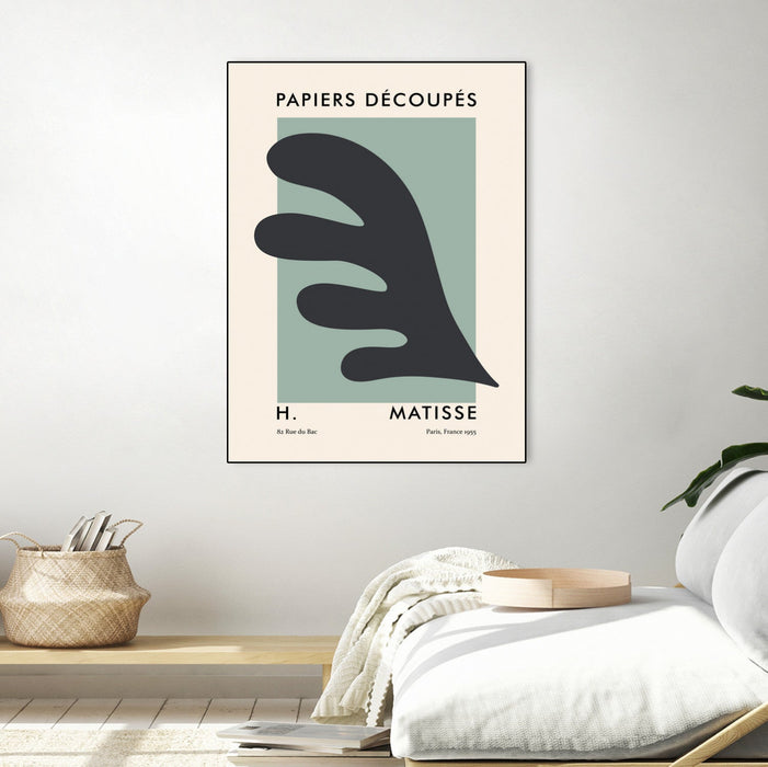 \"Papiers Découpés Vi\" Canvas Framed Black 30x40 Wall Art