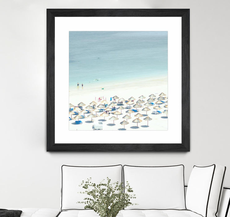 \"Sesimbra I\" Matted and Framed Black 36x36 Wall Art