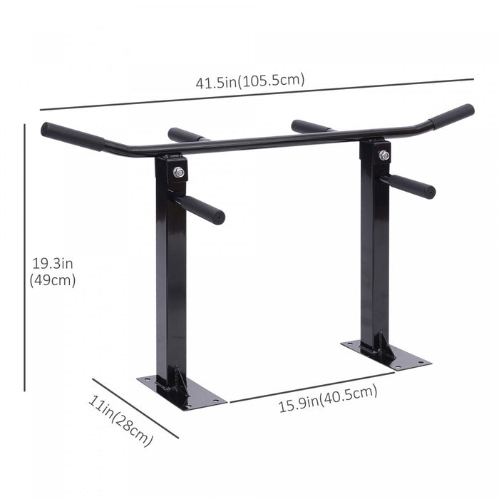 Soozier Ceiling Mounted Pull Up Bar Wall Mount Chin Up Bar Upper Body Strength Training Station Home