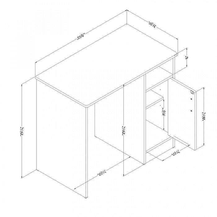 Axess Small Desk - Pure Black 