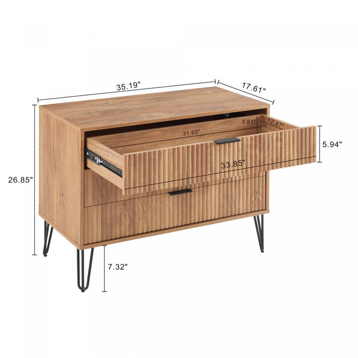 Dumbo Modern 2-Piece Dresser Set in Golden Brown 