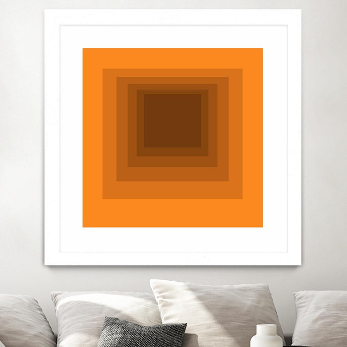 \"After Josef F\" Matted and Framed White 30x30 Wall Art