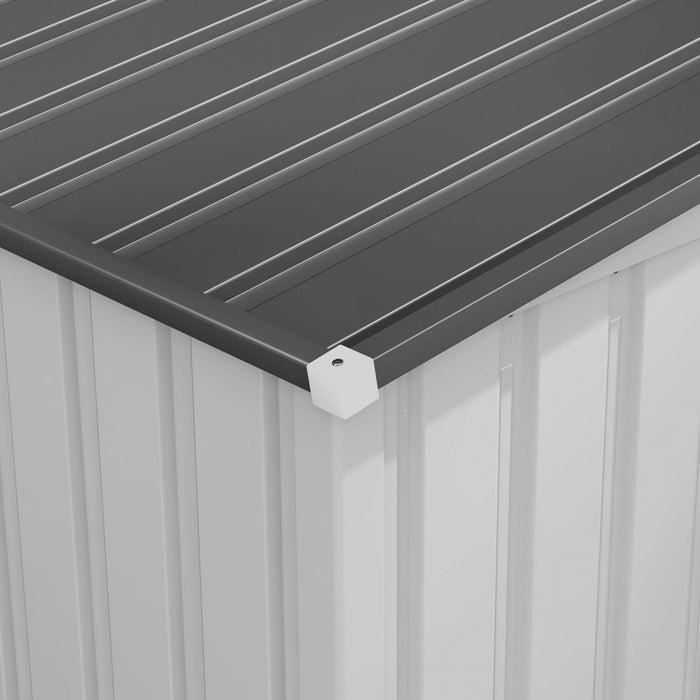 Outsunny 5 X 7ft Lean To Outdoor Storage Shed With Floor Foundation, Metal Garden Tool Storage House