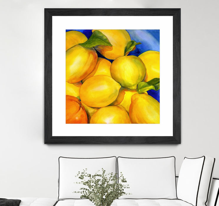 \"Zest For Life\" Matted and Framed Black 30x30 Wall Art