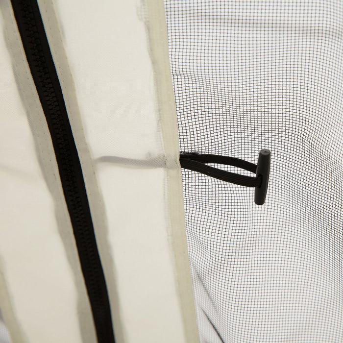 Outsunny Replacement Mosquito Netting For Gazebo 10' X 12' Black Screen Walls For Canopy With Zipper