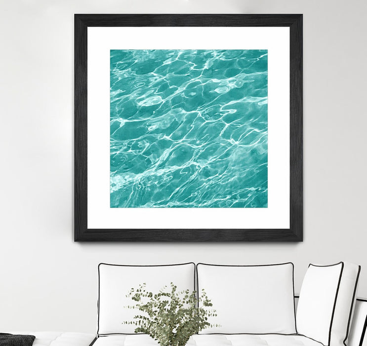 \"Ripple I\" Matted and Framed Black 30x30 Wall Art