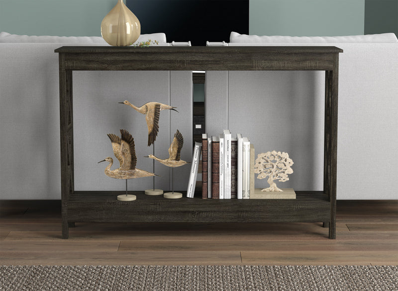 47” Console Table With 1 Shelf - Dark Grey 