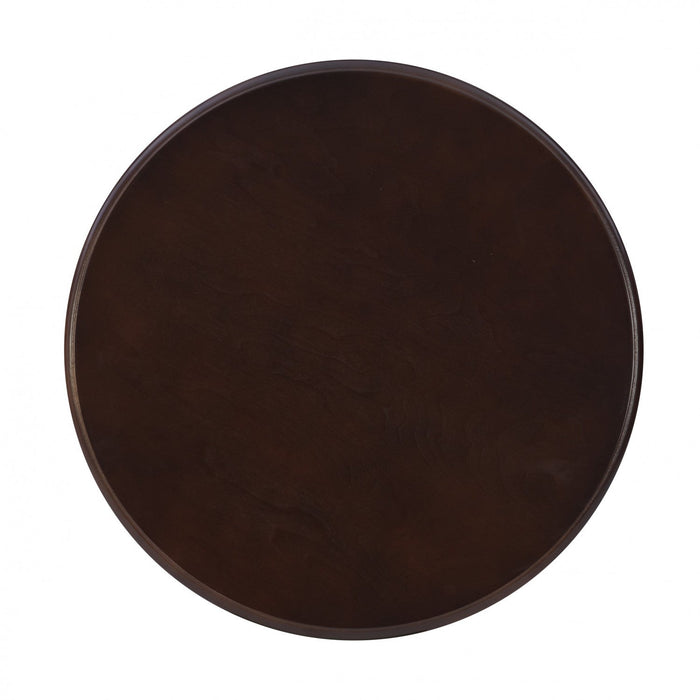 Amelia Round End Table - Espresso
