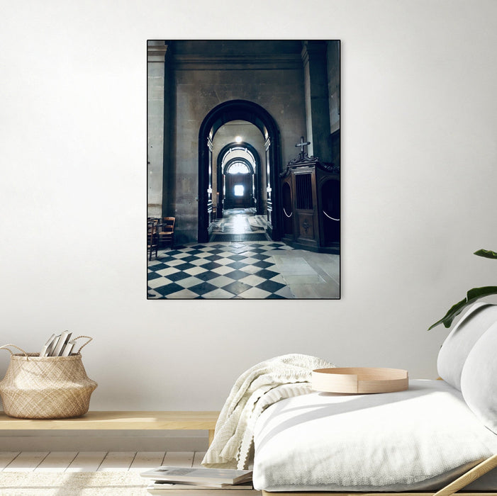 \"Confessional\" Canvas Framed Black 18x24 Wall Art