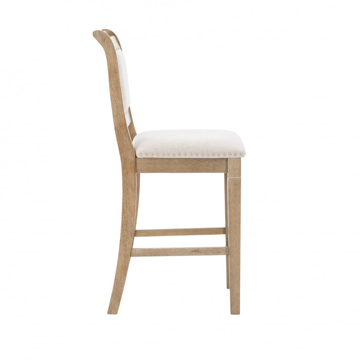 Emmy Fabric Counter-Height Stool - Grey