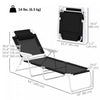 Outsunny Outdoor Lounge Chair With Adjustable Backrest, Black
