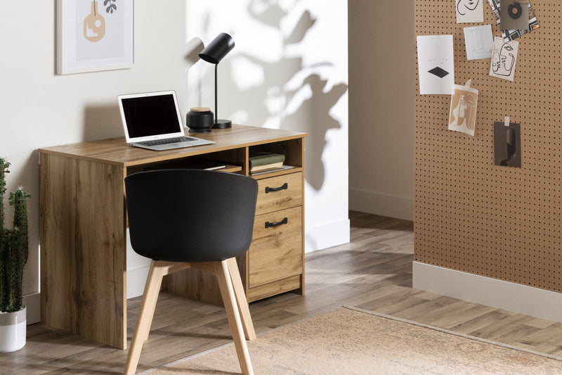 Tassio Desk with Keyboard Tray - Nordik Oak  