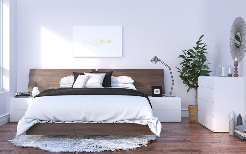 Nordika Queen Platform Bed - Walnut 