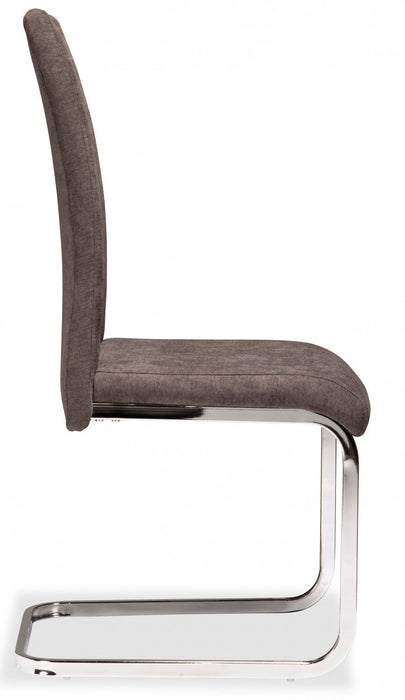 Dieppe Dining Chair, Grey Fabric (set Of 2) 