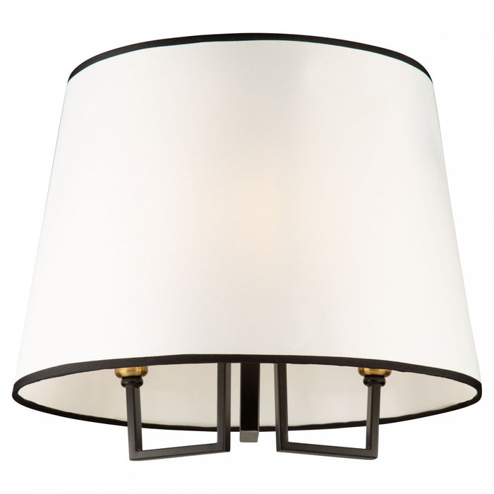 Coco 3-Light Black and Gold Semi-Flush Mount 