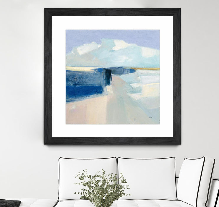 \"Sand And Sky\" Matted and Framed Black 30x30 Wall Art