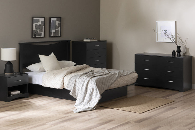 Step One 6-drawer Dresser - Pure Black 