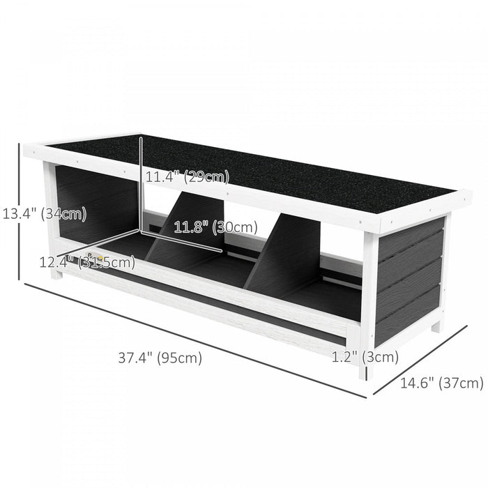 Pawhut Wood Nesting Boxes For Chickens, Laying Nest Box, Chicken Coop Accessories With Asphalt Roof,