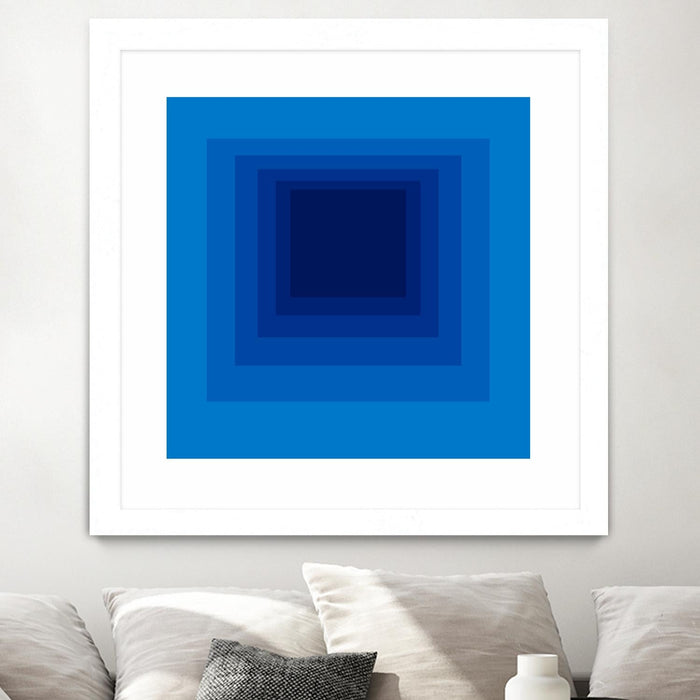 \"After Josef B\" Matted and Framed White 36x36 Wall Art