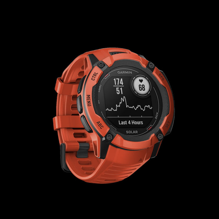 Garmin Instinct® 2x Solar Gps Smartwatch - Health & Fitness Tracking With Multi-band Gnss - Flame Re