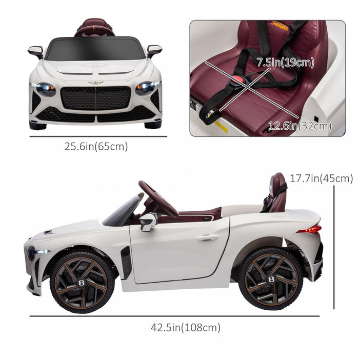 Aosom 12v Electric Powered Ride-On Car With Butterfly Doors, 3.1 Mph Kids Ride-on Toy For Boys And G
