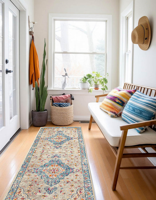 Daria Grey Rug 2'8\" x 8'2\" 