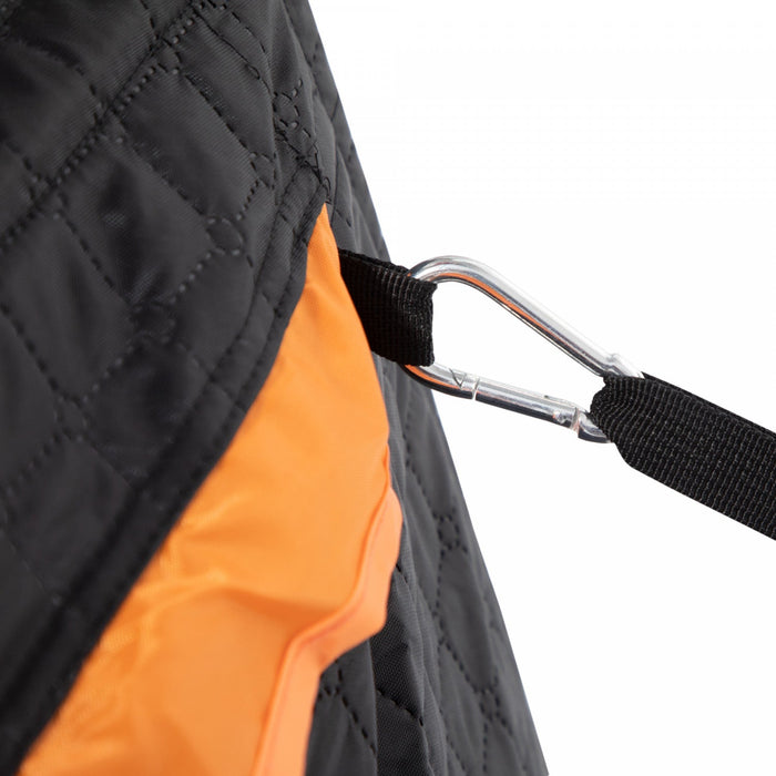 Outsunny 4 Person Insulated Ice Fishing Shelter, Pop-up Portable Ice Fishing Tent With Carry Bag, Tw