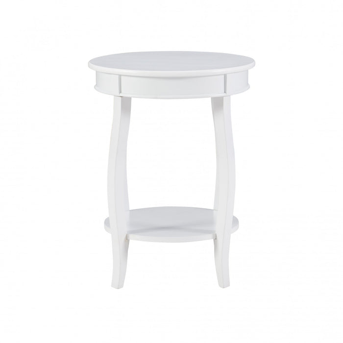 Rainbow Chairside Table - White