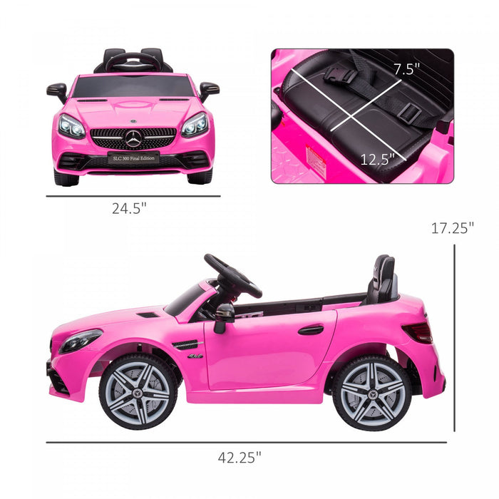 Aosom 12v Kids Electric Powered Ride-On Car With Parent Remote Control Two Motors Music Lights Suspe