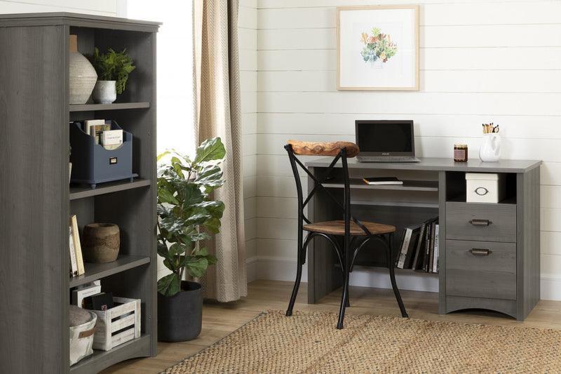 Gascony 4-shelf Bookcase - Gray Maple 