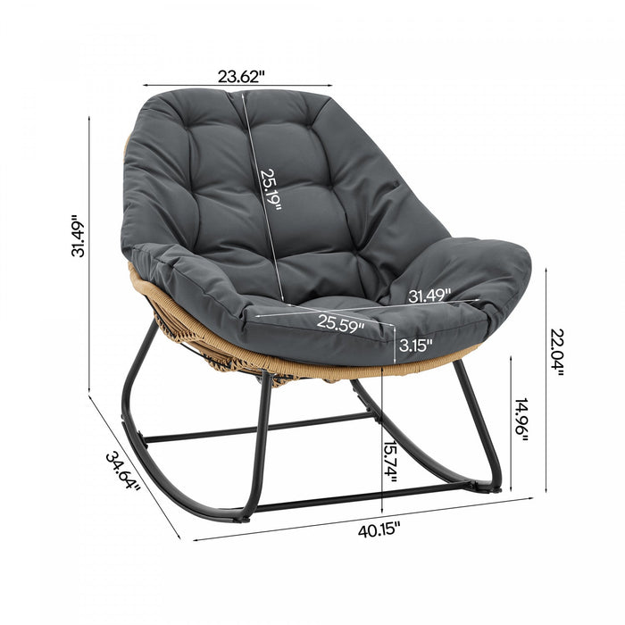 Benson Modern 3-Piece Lounge Chair Set in Gray 