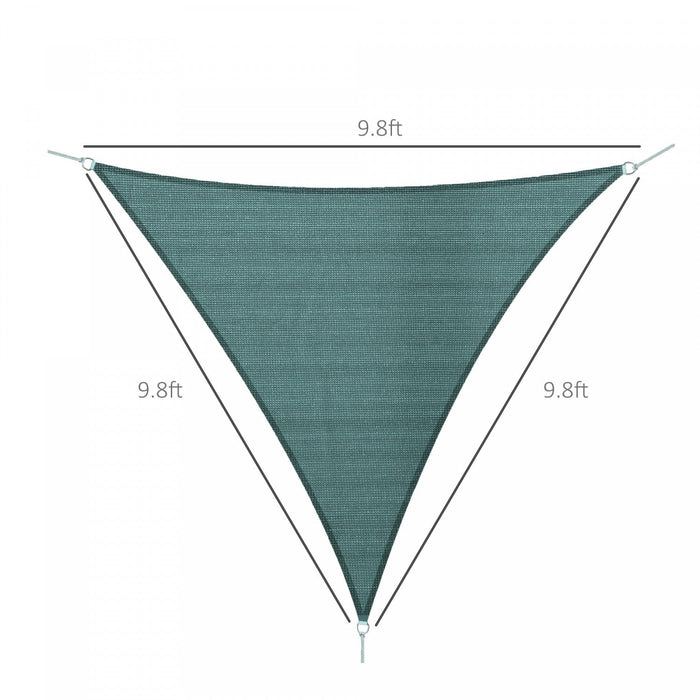 Outsunny Triangle 10’ Canopy Sun Sail Shade Garden Cover Uv Protector Outdoor Patio Lawn Shelter Wit