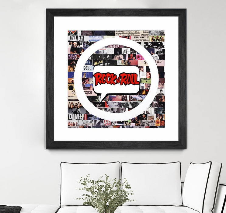 \"Its Here To Stay\" Matted and Framed Black 36x36 Wall Art