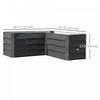 Outsunny L-shaped Galvanized Steel Raised Garden Bed, Dark Grey