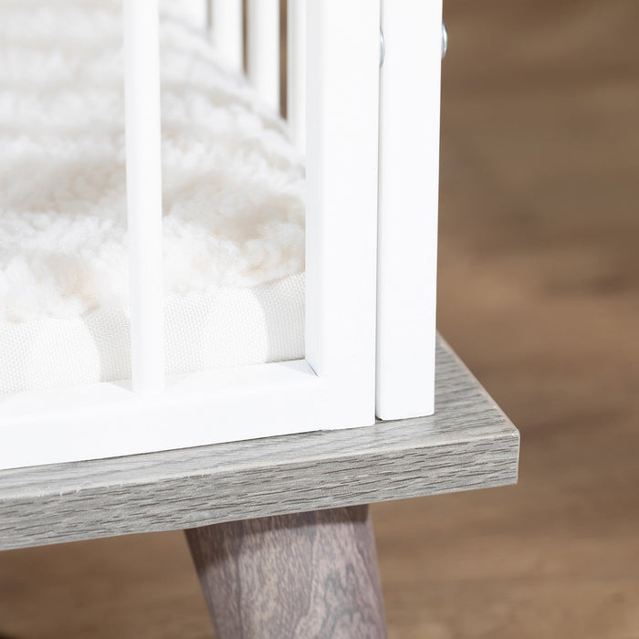 Pawhut Dog Crate, Furniture Style Pet Cage Kennel, End Table, Decorative Dog House, With Soft Cushio