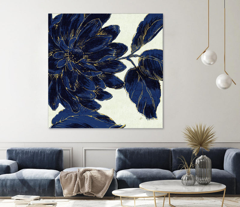 \"Indigo Garden I\" Giant Art 54x54 Wall Art