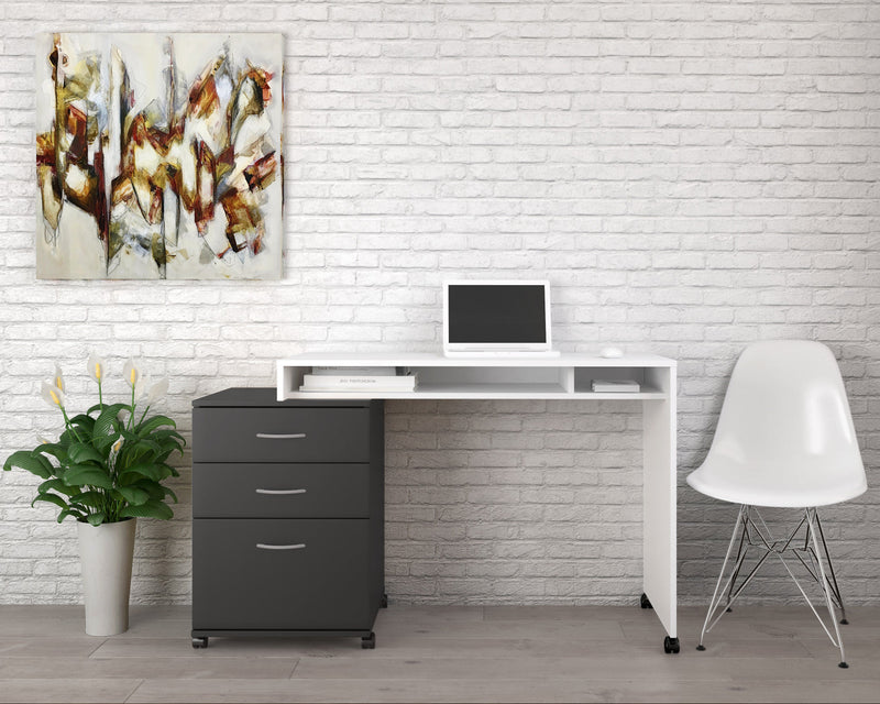 Nordika 3-Drawer Filing Cabinet - Black 