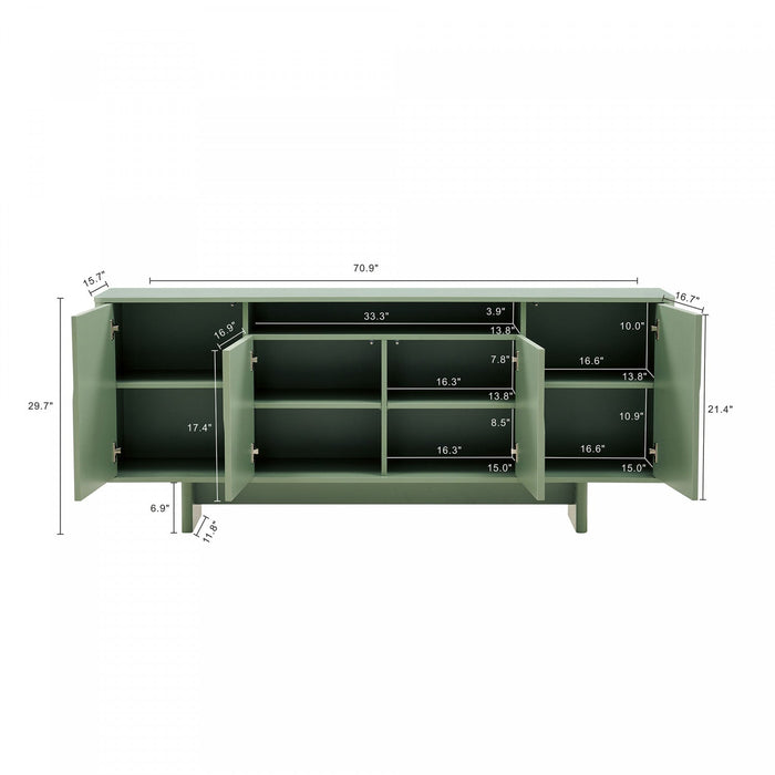 Ella Modern 71\" Sideboard in Sage Green 