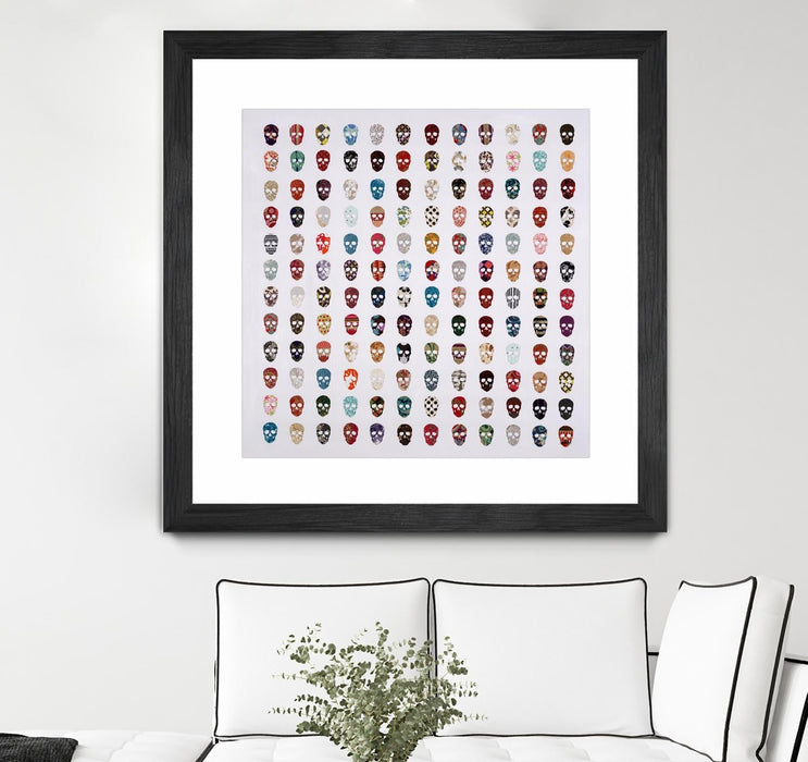\"Gorgeous Crowd\" Matted and Framed Black 36x36 Wall Art