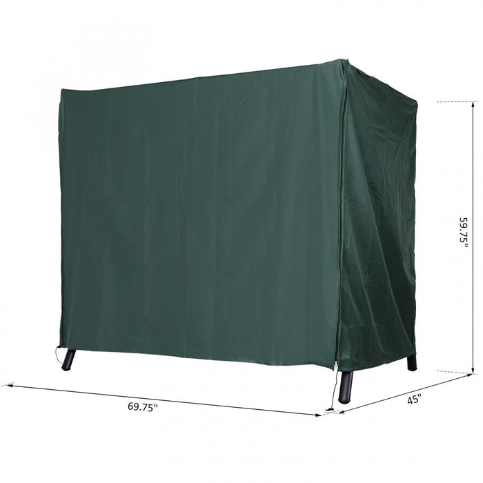Outsunny Large Patio Swing Chair Cover Outdoor Garden Furniture Protector Wind Uv Water Green