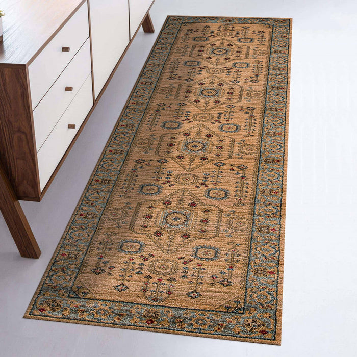 Lynda Traditional 2'3\" x 7'6\" Runner Rug in Ivory Indoor Area Rug 