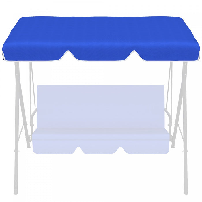 Outsunny 2 Seater Swing Canopy Replacement, Outdoor Swing Seat Top Cover, Uv50+ Sun Shade (canopy On
