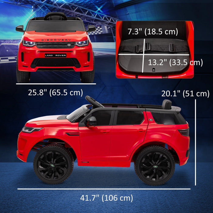 Qaba Land Rover Discovery Sport Licensed Powered Ride-On Car, 12v Battery Powered Kids Electric Car 