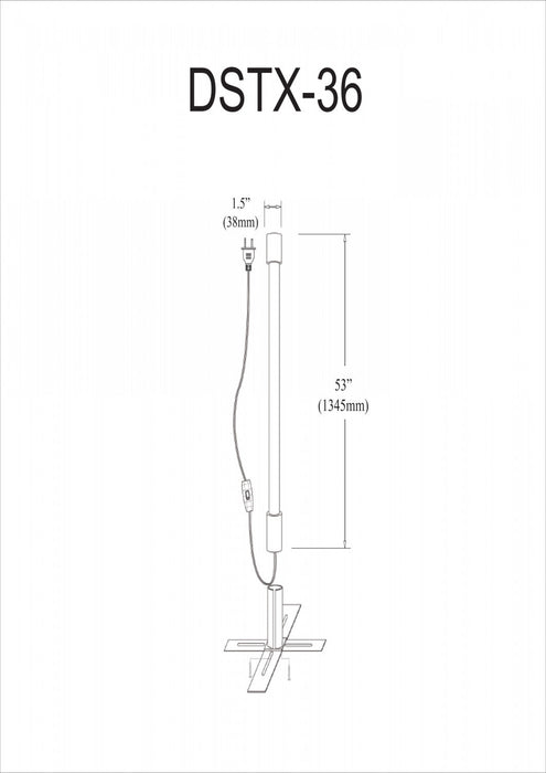 Dainolite Diagnostic Indoor Fluorescent Light Stick 36w Blue Lamp