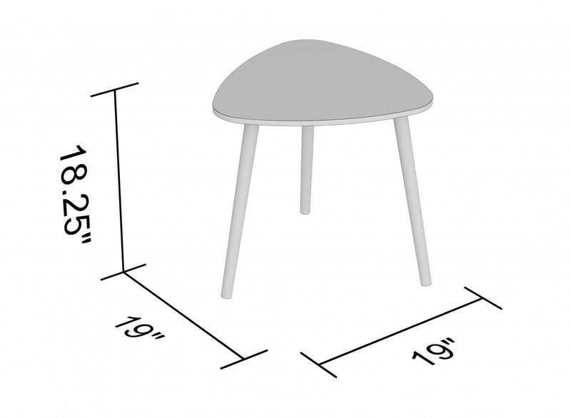 End Table With Pine Legs – White Top 