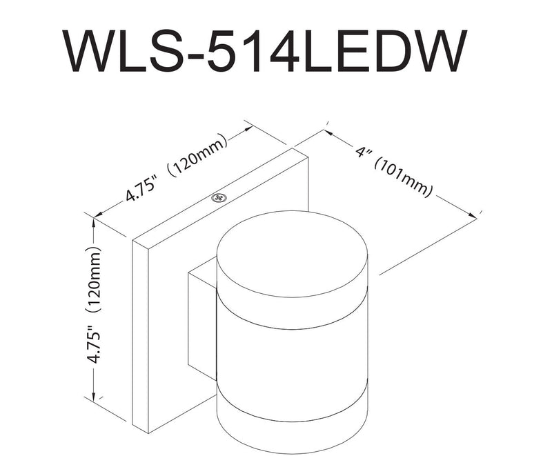 Dainolite Wilson 2 Light Wall Sconce 14w Matte Black Lamp